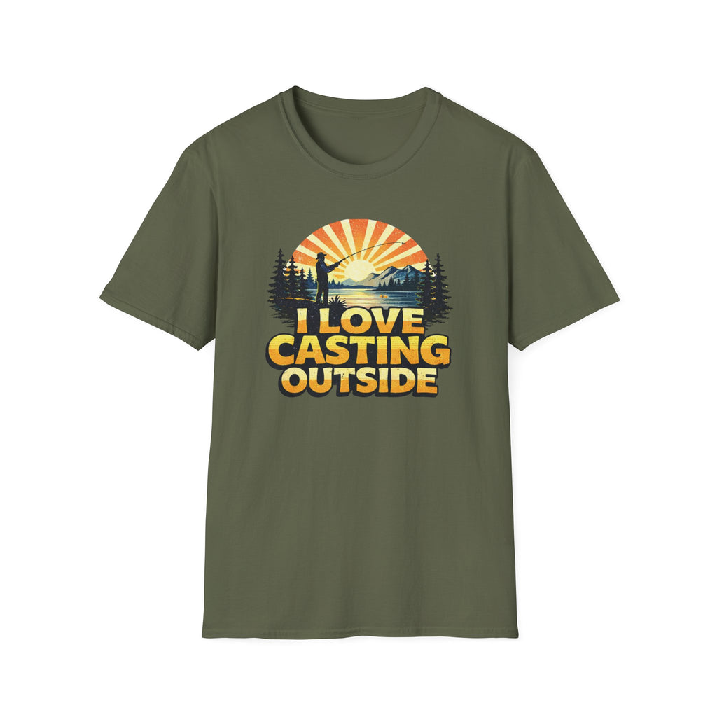 I Love Casting Outside T‑Shirt
